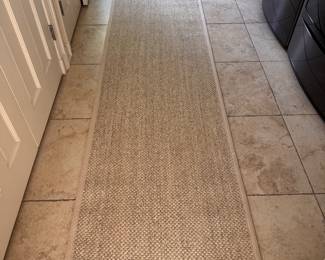 Natural Fiber Banded Runner. Measures 14" L x 30" W. 