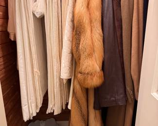 Fur Coats & Table Linens. 