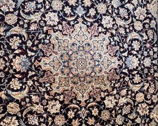 Persian Nain Wool and Silk Area Rug. Measures 14' 2" x 9' 11". Photo 3 of 8. 