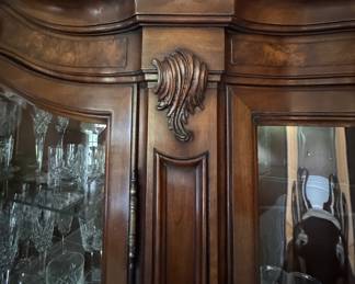 Karges Queen Anne Style China Cabinet / Bookcase. Measures 82" W x 24" D x 87" H. Photo 3 of 4. 