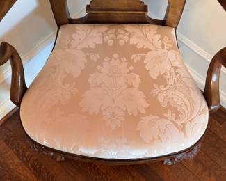 Set of 10 Baker Queen Anne Style Dining Chairs. Two Arm Chairs Measure 24" W x 19" D x 19" Seat Height; 8 Side Chairs Measure 21" W x 19" D x 19" Seat Height. Photo 3 of 11.