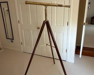 Vintage Floor-Standing Brass Telescope. Photo 1 of 2. 
