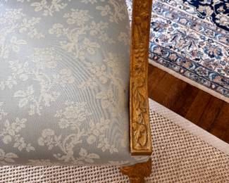 Minton Spidell Gilded Wood Frame George III Style Library Chair - 2 Available. Each Measures 27.5" W x 20.5" D x 40" H. Photo 2 of 7.