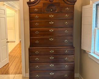 Henry Ford Museum Reproduction 11-Drawer Tall Boy Chest on Chest by Century Furniture. Measures 43" W x 21" D x 77.5" H. Photo 1 of 3. 