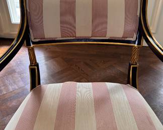 Pair of Karges Hollywood Regency Arm Chairs. Each Measures 23" W x 24" D x 19" Seat Height. Photo 2 of 8.