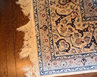 Persian Nain Wool and Silk Area Rug. Measures 14' 2" x 9' 11". Photo 4 of 8. 
