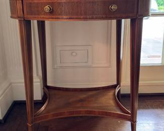 Baker Furniture "Adam" Mahogany Occasional Table with Satinwood Inlay. Measures 26.5" x 18.5" x 28" H. Photo 1 of 5. 