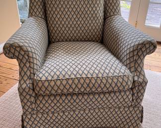 Pair of Custom Upholstered Club Chairs, Likely Baker Furniture.Photo 1 of 3. 
