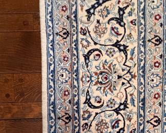 Persian Nain Wool and Silk Area Rug. Measures 14' 2" x 9' 11". Photo 5 of 8. 