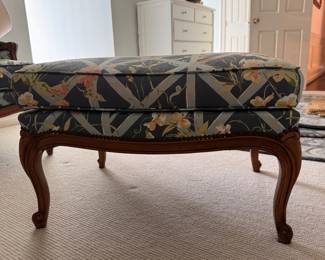 Baker Furniture Ottomans to Match Floral Upholstered Chairs - 2 Chintz, 1 Lattice. Each Measures ; Ottoman 28" x 20" x 18" H. Photo 2 of 3.