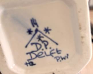 Small Delft Lidded Jar. Measures 5" H. Photo 2 of 2. 