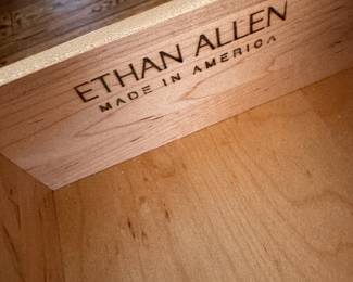 Ethan Allen Hutch / Bookcase with Bead Board Back Paneling. Measures 64" W x 19" x 86" H. Photo 2 of 2. 