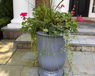 Pair of Glazed Ceramic Planters. 