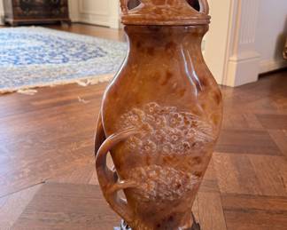 Carved Stone Table Lamp - 2 Available. Each Measures 38" H to Top of Stem. Photo 1 of 5. 