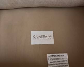 Crate & Barrel Upholstered Club Chair Rocker. Measures 34" W x 36" D. Photo 2 of 2.