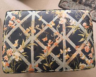 Baker Furniture Ottomans to Match Floral Upholstered Chairs - 2 Chintz, 1 Lattice. Each Measures ; Ottoman 28" x 20" x 18" H. Photo 3 of 3.