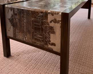 Philip and Kelvin "Spring Festival" Laverne Low Table. Circa 1960. Measures 53" W x 16.5" D x 20" H. Photo 2 of 5. 