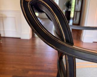 Interior Crafts Lacquered with Distressed Finish Chinese Chippendale Chair. Measures 23" W x 26" D x 19" Seat Height. Photo 6 of 7. 