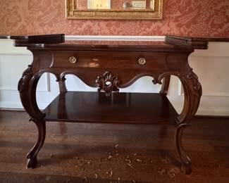 Karges Mahogany Flip-Top Buffet / Server with Cabriole Legs. Measures 45" x 31" x 22" Closed; 70" W Open. Photo 1 of 7. 