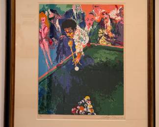 Leroy Neiman "Black Break" Screenprin Edition 197/300, 1973. Signed In Pencil.  Photo 1 of 3. 