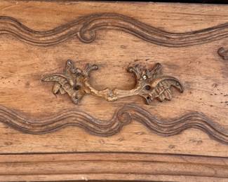 Louis XV Style Hand-Carved Commode. Measures 48" W x 20" D x 35" H. Photo 2 of 3.