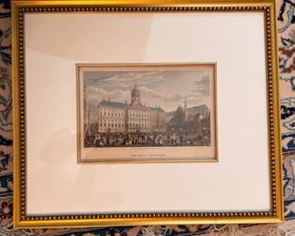 Framed Antique Chromolithograhs: Batavia, Singapore, The Herring Tower in Amsterdam, The Palace in Amsterdam, Mosque of Sultan and Gegenstaende. Each Measures 5" x 8.5", 16" W x 13" H Overall. Photo 5 of 8.Framed Antique Chromolithograhs: Batavia, Singapore, The Herring Tower in Amsterdam, The Palace in Amsterdam, Mosque of Sultan and Gegenstaende. Each Measures 5" x 8.5", 16" W x 13" H Overall. Photo 9 of 11.