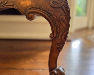Pair of Baker Furniture Flame Mahogany Queen Anne Style Low Chests and Brass Hardware. Photo 4 of 4. 