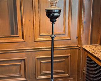 Bronze Finish Metal Floor Lamp with Tripod Base. Measures 66" H. Photo 1 of 3. 