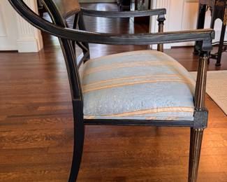 Interior Crafts Lacquered with Distressed Finish Chinese Chippendale Chair. Measures 23" W x 26" D x 19" Seat Height. Photo 5 of 7. 