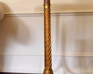 Baker Furniture Pedestal Accent Table with Brass Edge. Measures 16" x 12" x 28" H. Photo 3 of 5. 