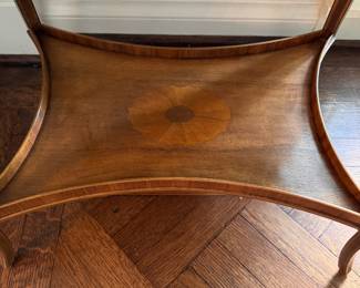 Baker Furniture "Adam" Mahogany Occasional Table with Satinwood Inlay. Measures 26.5" x 18.5" x 28" H. Photo 4 of 5. 