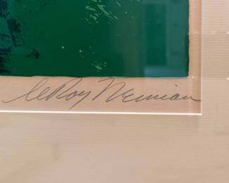 Leroy Neiman "Black Break" Screenprin Edition 197/300, 1973. Signed In Pencil.  Photo 3 of 3. 