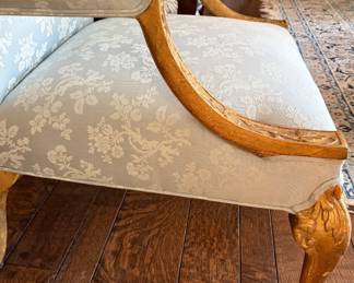 Minton Spidell Gilded Wood Frame George III Style Library Chair - 2 Available. Photo 3 of 7. 