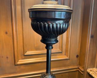 Bronze Finish Metal Floor Lamp with Tripod Base. Measures 66" H. Photo 2 of 3. 