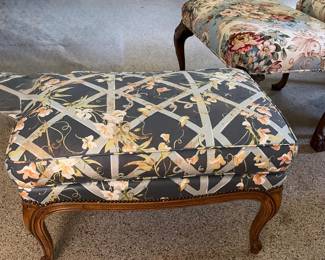 Baker Furniture Ottomans to Match Floral Upholstered Chairs - 2 Chintz, 1 Lattice. Each Measures ; Ottoman 28" x 20" x 18" H. Photo 1 of 3. 