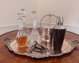 Bar Ware Including Decanters, Tools & Cocktail Shaker. Photo 1 of 2. 