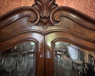 Karges Queen Anne Style China Cabinet / Bookcase. Measures 82" W x 24" D x 87" H. Photo 2 of 4. 