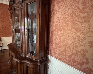 Karges Queen Anne Style China Cabinet / Bookcase. Measures 82" W x 24" D x 87" H. Photo 4 of 4. 