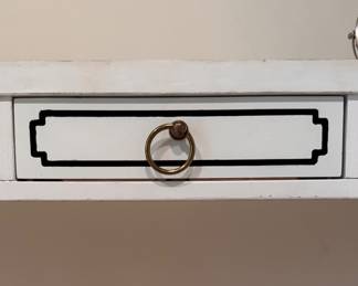 Parson's Style Writing Desk. Measures 47" W x 19" D x 30.5" H with 25.5" H Clearance. Photo 2 of 3. 