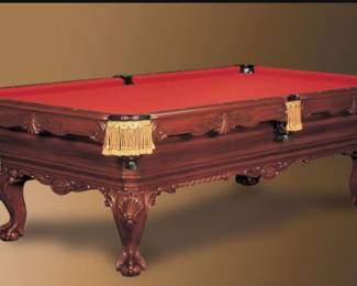 Studio Photo of Porter & Sons 9' Renaissance Chippendale Pool / Billards Table. Photo 1 of 10. 