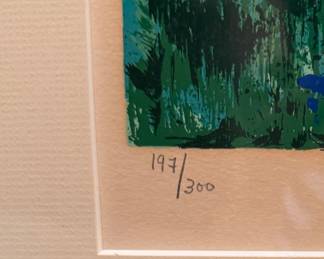 Leroy Neiman "Black Break" Screenprin Edition 197/300, 1973. Signed In Pencil.  Photo 2 of 3. 