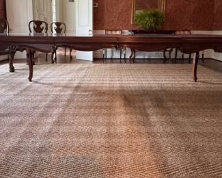 Karges Queen Anne Style Mahogany Dining Table. Comes with Pads. Measures 64" x 41" x 29.5" H with 25" Clearance. Pictured with 3 20.5" Leaves. Photo 4 of 8.