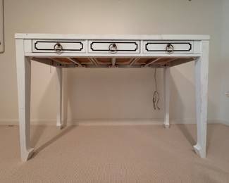 Parson's Style Writing Desk. Measures 47" W x 19" D x 30.5" H with 25.5" H Clearance. Photo 1 of 3. 