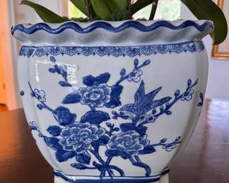 Chinoiserie Planter with Orchid. Photo 2 of 2. 