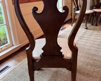 Set of 10 Baker Queen Anne Style Dining Chairs. Two Arm Chairs Measure 24" W x 19" D x 19" Seat Height; 8 Side Chairs Measure 21" W x 19" D x 19" Seat Height. Photo 9 of 11.