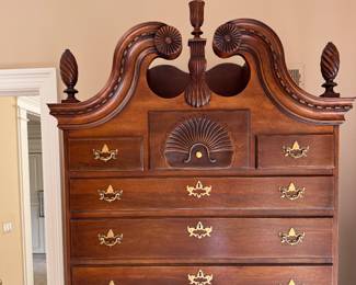 Henry Ford Museum Reproduction 11-Drawer Tall Boy Chest on Chest by Century Furniture. Measures 43" W x 21" D x 77.5" H. Photo 2 of 3. 