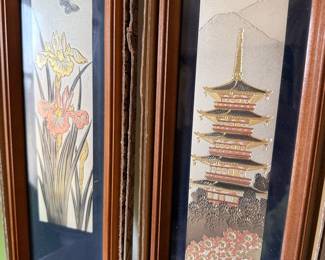 Chokin Art Metal Relief Panels (Pair)