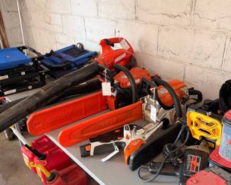Echo and Stihl Power Equipment Collection with Accessories