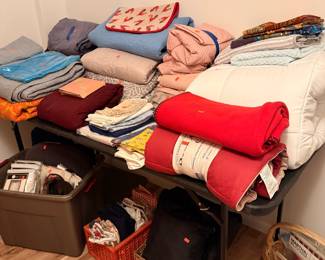 Assorted Estate Textiles and Bedding Collection