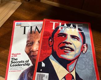 Time Magazine Person of the Year (Barack Obama) and Mandela at 90